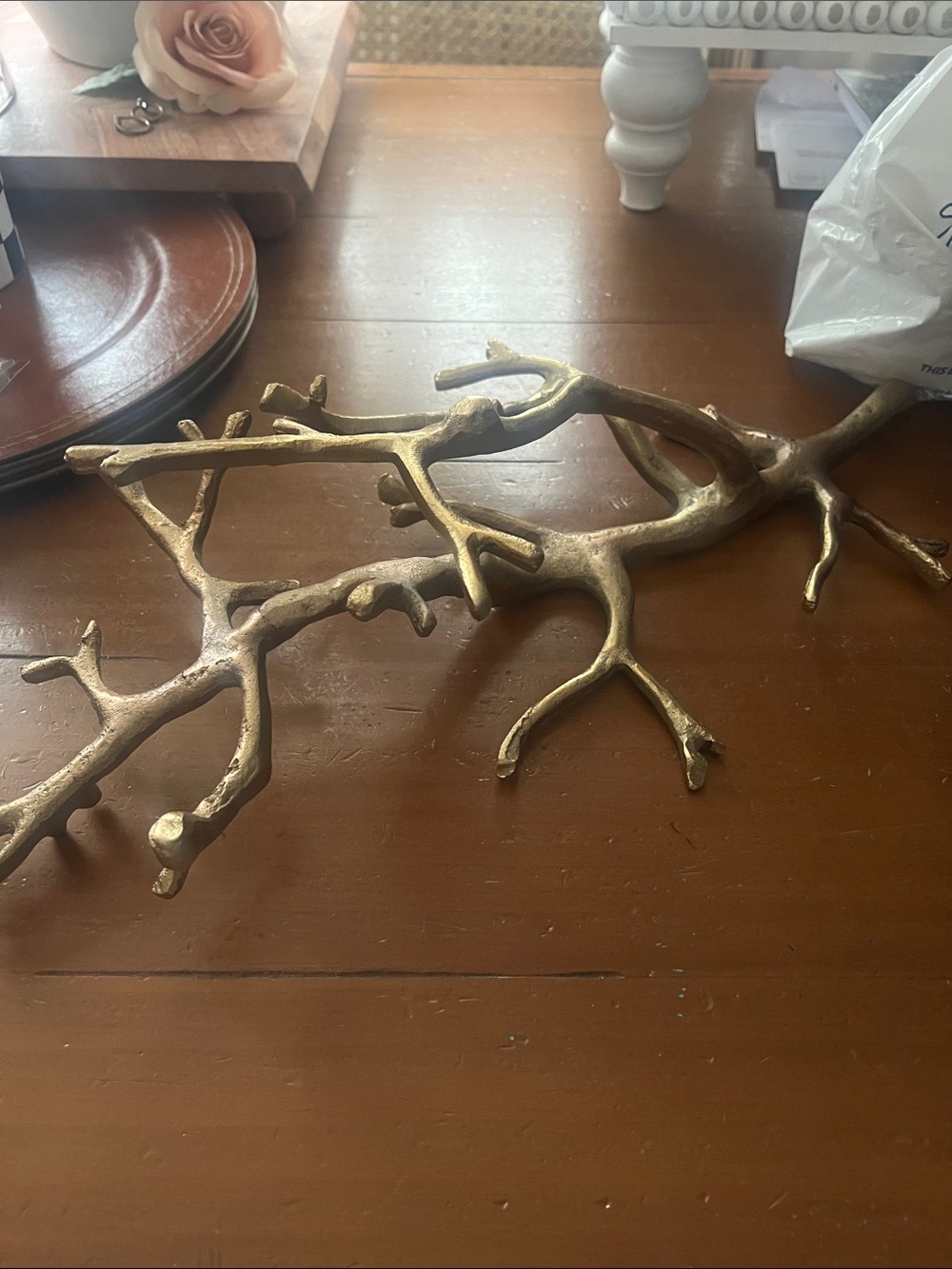 Pier 1 Gold Branch Decorative Accent